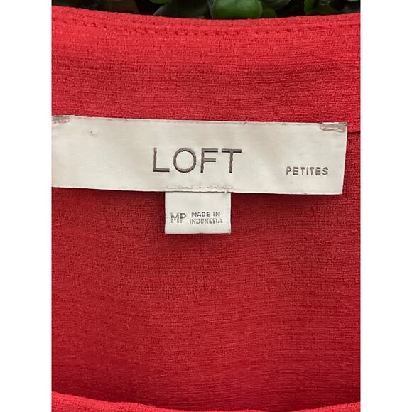 Loft, Coral Color Blouse, Women's Size MP - Picture 3 of 5
